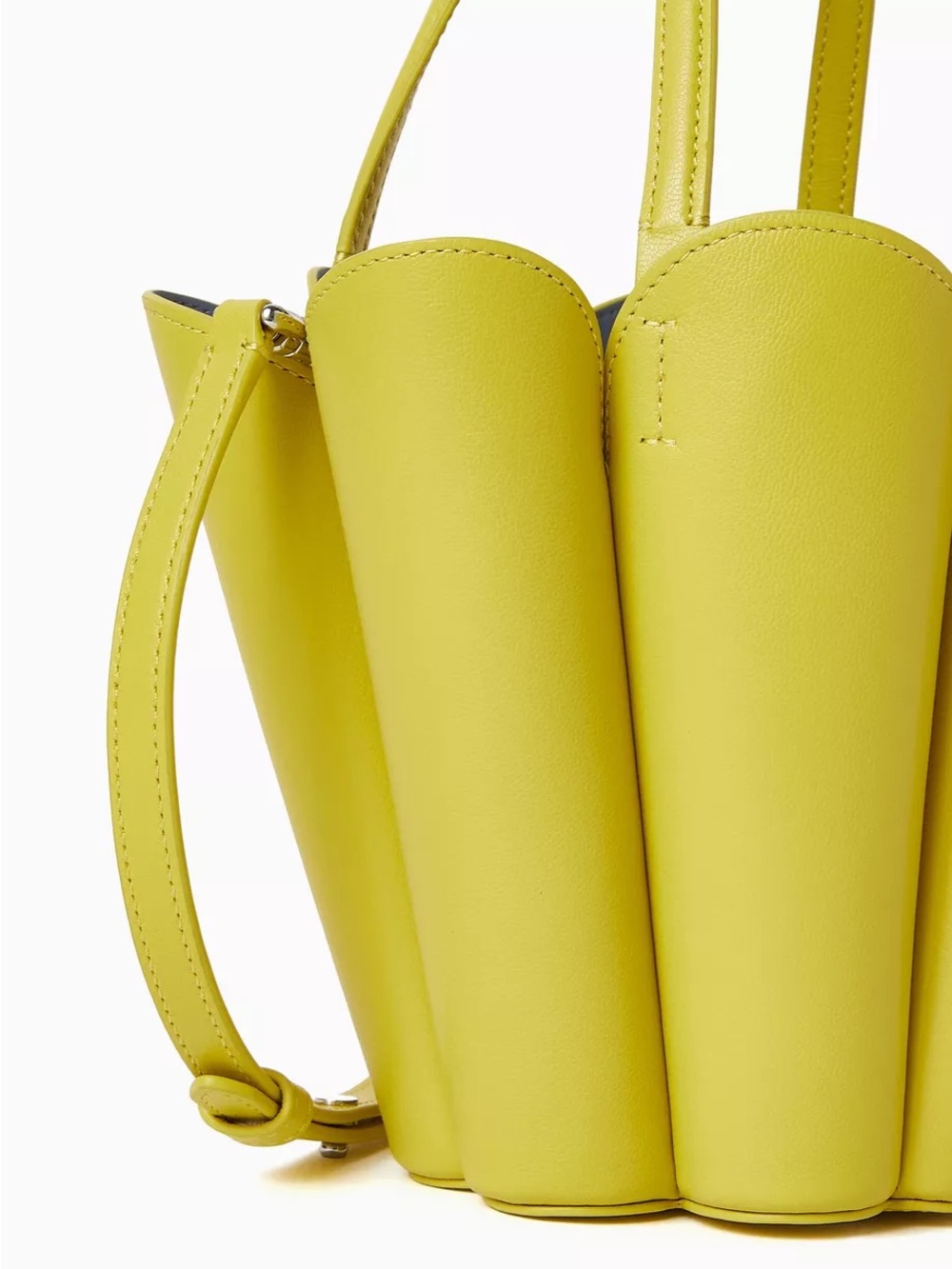 ♠️Kate Spade NY The Spade Flower Leather Bucket Bag, Lime Slice KN094 NEW NWT - Picture 3 of 9